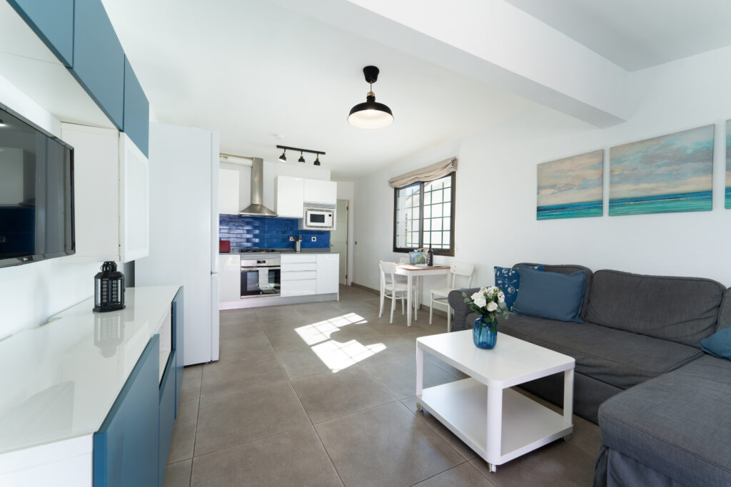 Salón del bungalow de Saratur - Alojamientos exclusivos en Canarias